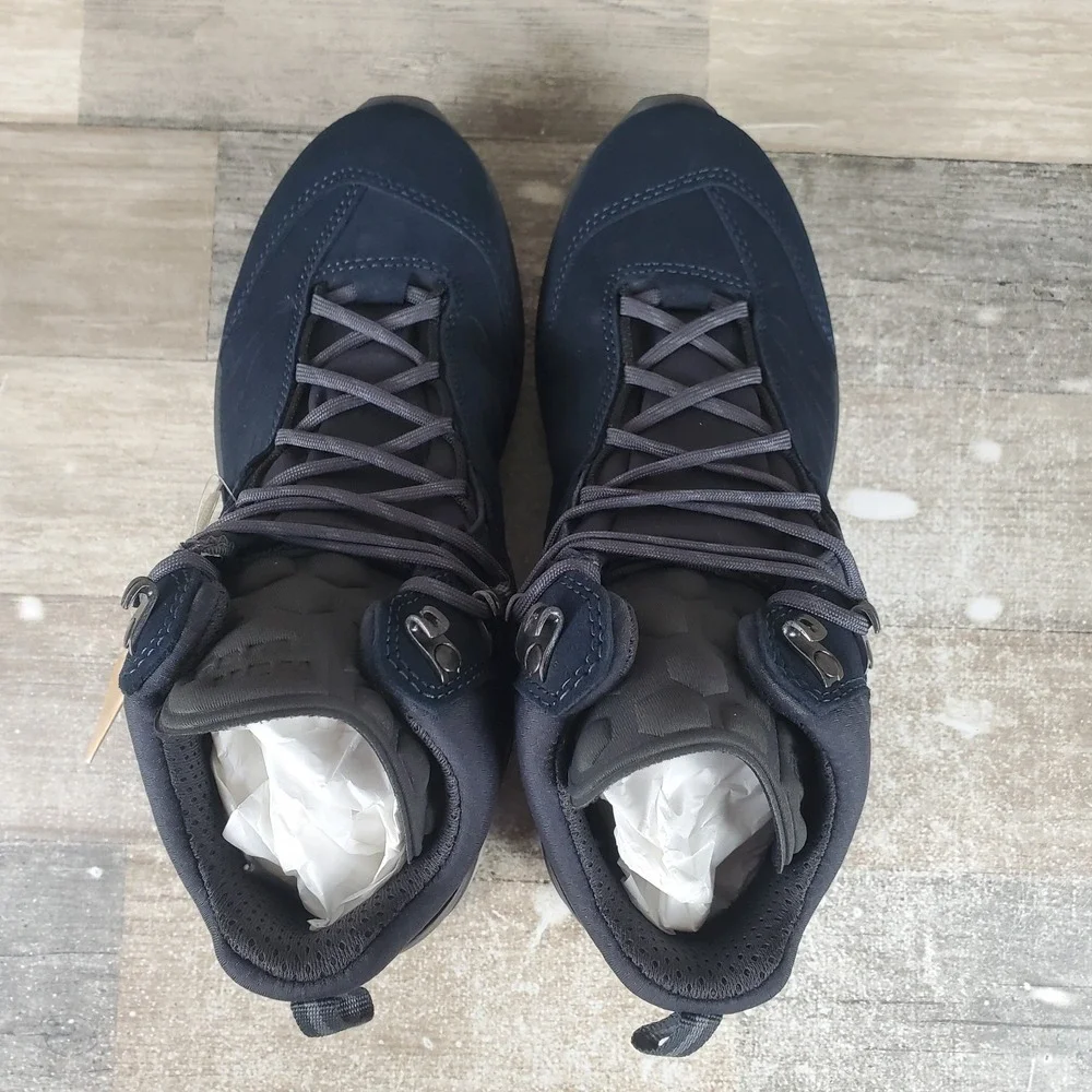 Hanwag Blueridge Lady ES Ankle Boots Womens Sz 9.5 Navy Leather Lace Up Hiking